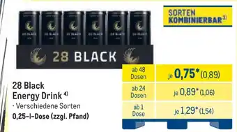 METRO 28 Black Energy Drink Angebot