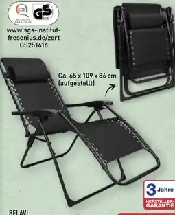 Aldi Nord Belavi Liegestuhl aus Stahl Angebot