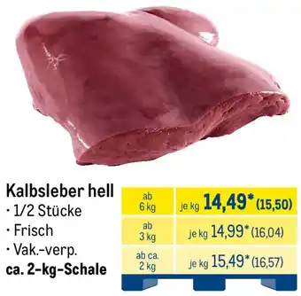 METRO Kalbsleber hell Angebot