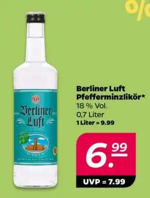 Netto BERLINER LUFT Pfefferminzlikör Angebot