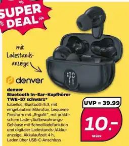 Netto denver Bluetooth In-Ear-Kopfhörer TWE-57 schwarz Angebot