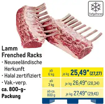 METRO Lamm Frenched Racks Angebot