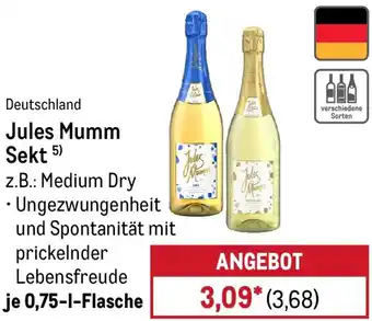METRO Jules Mumm Sekt Angebot