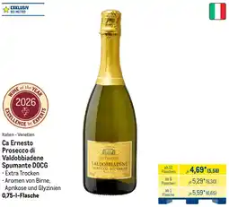 METRO Ca Ernesto Prosecco di Valdobbiadene Spumante DOCG Angebot