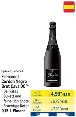 METRO Freixenet Cordon Negro Brut Cava DO Angebot