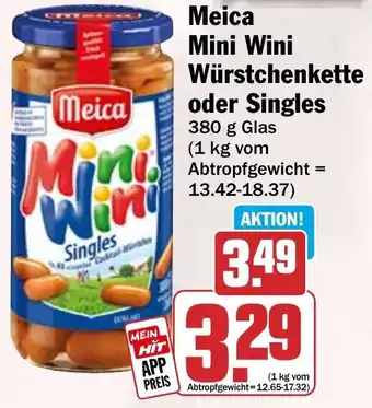HIT Meica Mini Wini Würstchenkette oder Singles Angebot