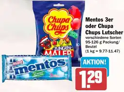 HIT Mentos 3er oder Chupa Chups Lutscher Angebot