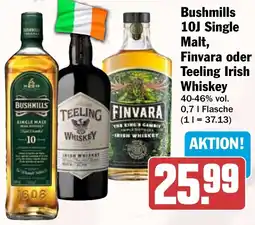 HIT Bushmills 10J Single Malt, Finvara oder Teeling Irish Whiskey Angebot