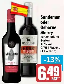 HIT Sandeman oder Osborne Sherry Angebot