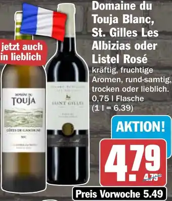 HIT Domaine du Touja Blanc, St. Gilles Les Albizias oder Listel Rosé Angebot
