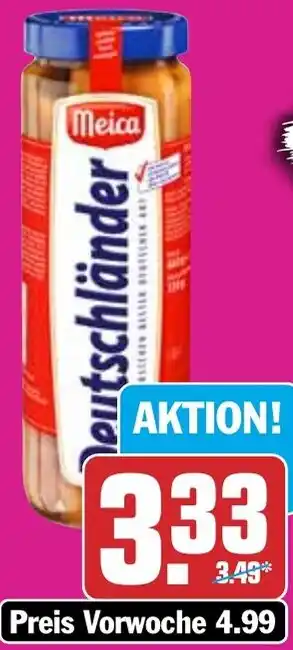 HIT Meica Deutschländer oder Deutschländer Geflügel Angebot