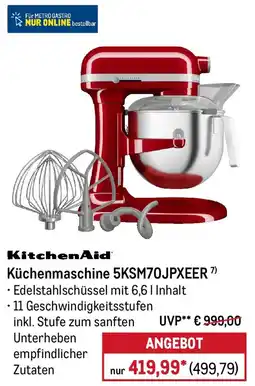 METRO KitchenAid Küchenmaschine 5KSM70JPXEER Angebot