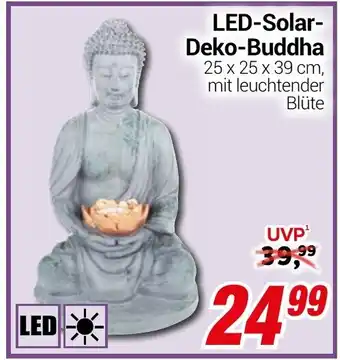 CENTERSHOP LED-Solar- Deko-Buddha Angebot