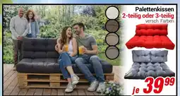 CENTERSHOP Palettenkissen 2-teilig oder 3-teilig Angebot