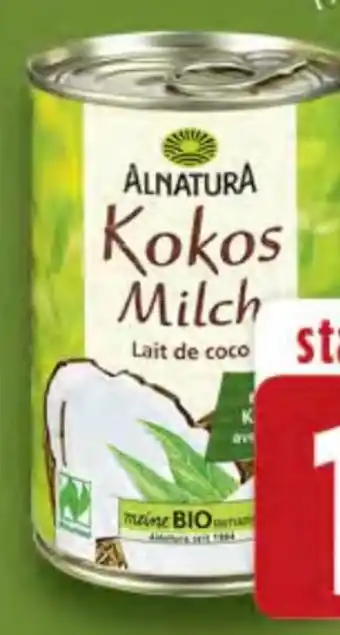 Edeka Alnatura Bio Kokos Milch Angebot