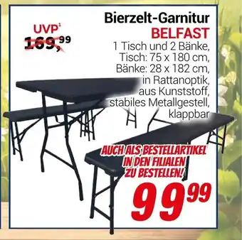 CENTERSHOP Bierzelt-Garnitur BELFAST Angebot