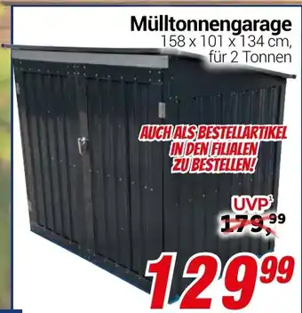 CENTERSHOP Mülltonnengarage Angebot