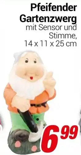 CENTERSHOP Pfeifender Gartenzwerg Angebot