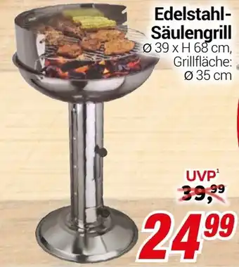 CENTERSHOP Edelstahl- Säulengrill Angebot