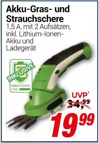 CENTERSHOP Akku-Gras- und Strauchschere Angebot
