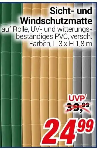 CENTERSHOP Sicht- und Windschutzmatte Angebot