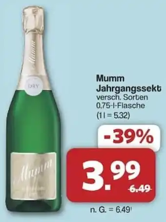 Famila Nord Ost Mumm Jahrgangssekt Angebot