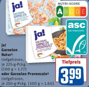 REWE ja! Garnelen Natur oder Garnelen Provencale Angebot