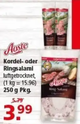 Multi Markt Aoste Kordel- oder Ringsalami Angebot