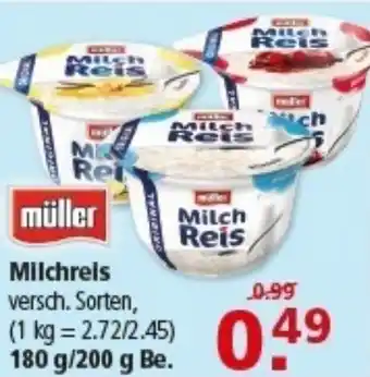 Multi Markt müller Milchreis Angebot