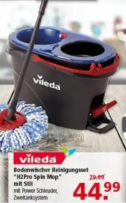 Multi Markt vileda Bodenwischer Reinigungsset "H2Pro Spin Mop" mit Stil Angebot