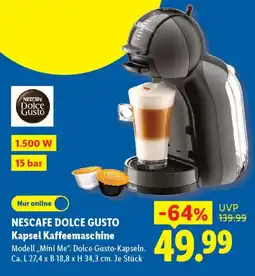 Lidl NESCAFE DOLCE GUSTO Kapsel Kaffeemaschine Angebot