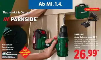 Lidl PARKSIDE Akku-Bohrschrauber 20 V Angebot
