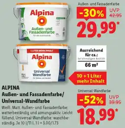 Lidl ALPINA Außen- und Fassadenfarbe/ Universal-Wandfarbe Angebot