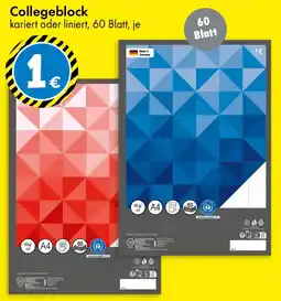 TEDi Collegeblock Angebot