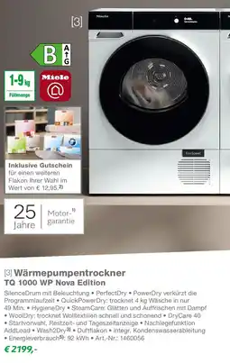 EP Miele Wärmepumpentrockner TQ 1000 WP Nova Edition Angebot
