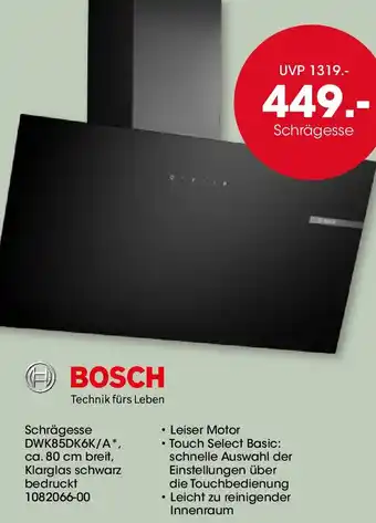 Möbel Martin BOSCH Schrägesse DWK85DK6K/A Angebot
