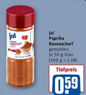 REWE ja! Paprika Rosenscharf Angebot