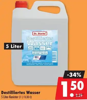 Mäc Geiz Dr. Starke Destilliertes Wasser Angebot