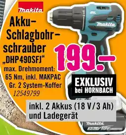 Hornbach Makita Akku Schlagbohrschrauber ,,DHP490SFJ“ Angebot