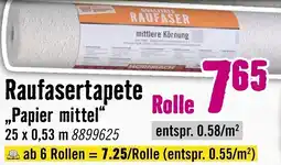 Hornbach Raufasertapete Rolle „Papier mittel“ Angebot