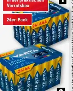 Edeka Varta Alkaline Batterien Longlife Power Mignon AA Angebot