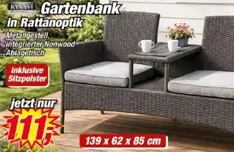 Posten Börse KYNAST Gartenbank in Rattanoptik Angebot