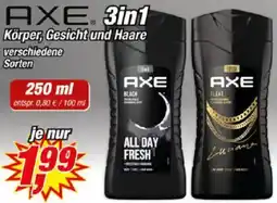 Posten Börse AXE 3in1 Körper, Gesicht und Haare Angebot