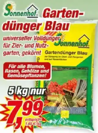 Posten Börse Sonnenhof Gartendünger Blau Angebot