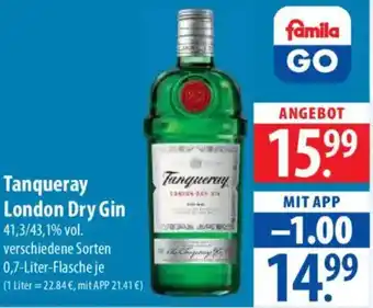 Famila Nord West Tanqueray London Dry Gin Angebot