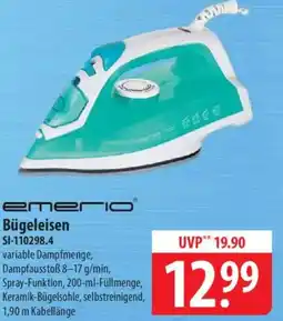 Famila Nord West Emerio Bügeleisen SI-110298.4 Angebot