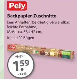 V Markt Pely Backpapier-Zuschnitte Angebot