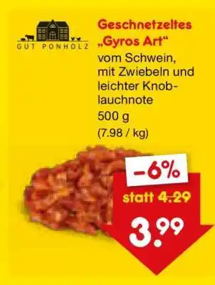 Netto Marken-Discount Geschnetzeltes „Gyros Art“ Angebot