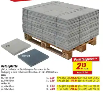 toom Baumarkt Betonplatte Angebot