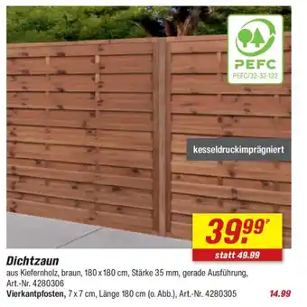 toom Baumarkt Dichtzaun Angebot